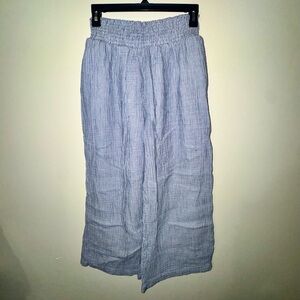 Carter's Little Planet Wide-Leg Nesting Maternity Pants in Pale Blue Pinstripe